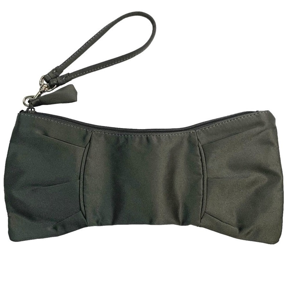 Vintage Nine West Bow Shaped Wristlet Gray Small Evening Bag